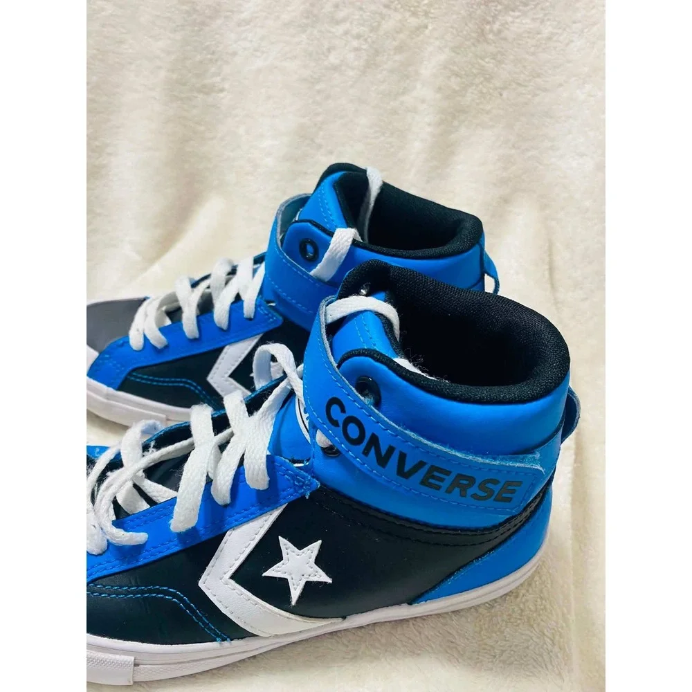 Converse Pro Blaze Strap High Top Blue Black White Kids Shoes A06389C Size 4.5Y